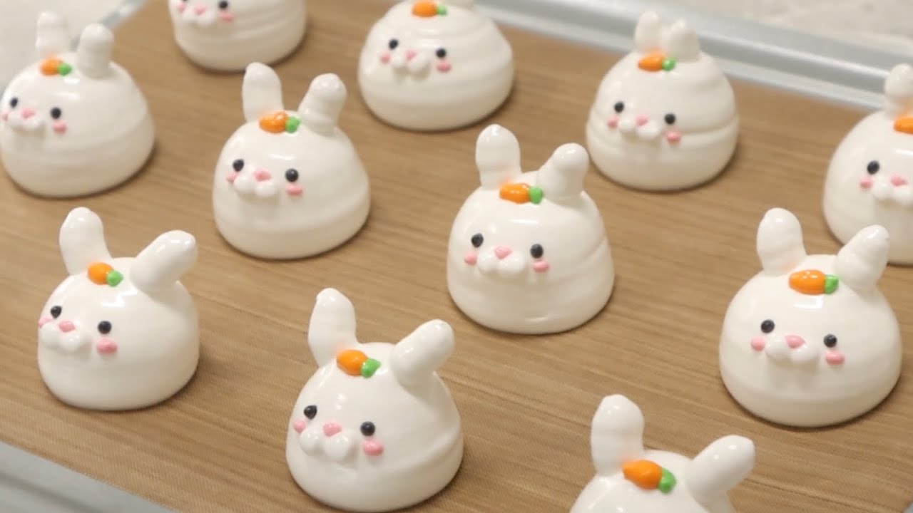 미니오븐 당근 토끼 머랭쿠키 만들기 2 Making Carrot Rabbit Meringue Cookies with mini-oven 2