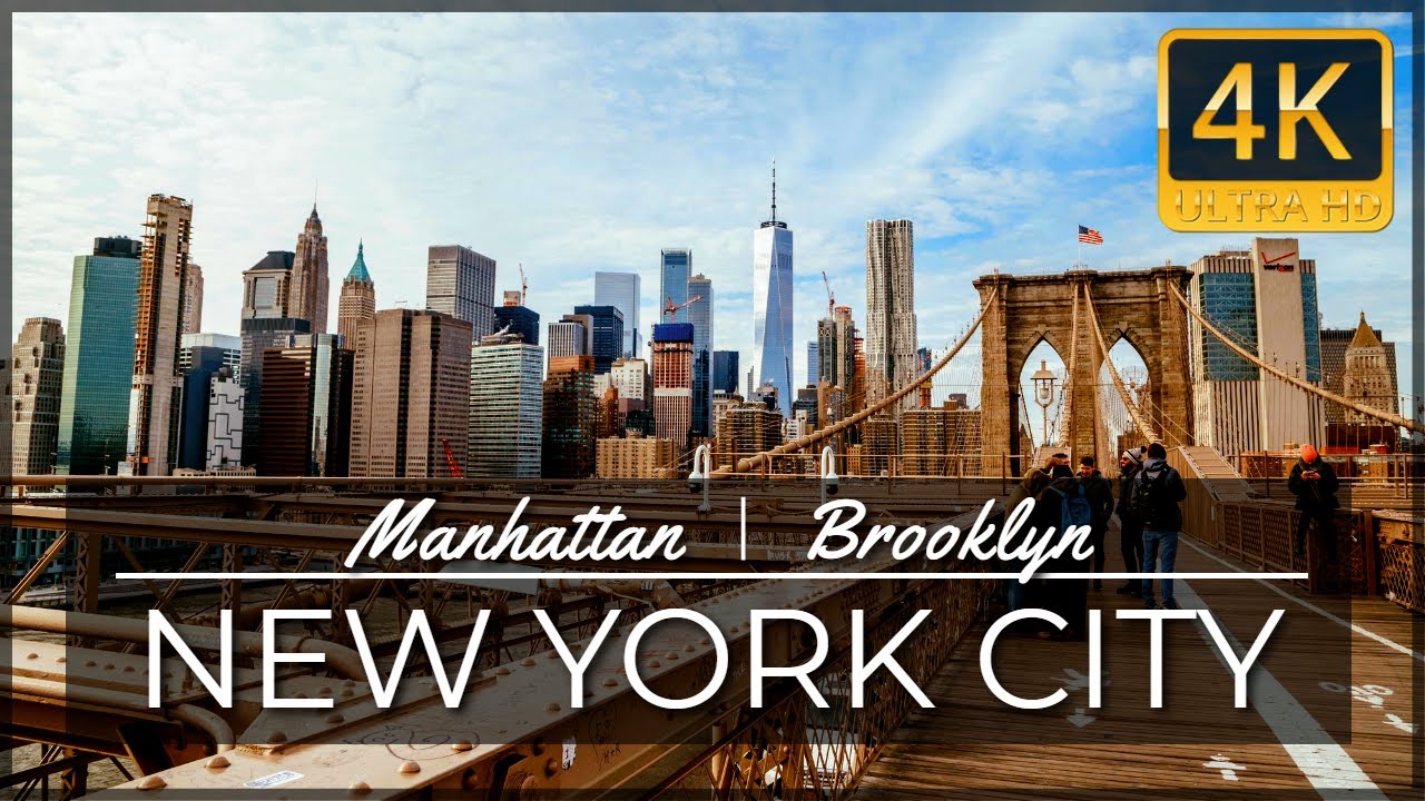 NEW YORK CITY 4K - Manhattan, Brooklyn - NYC Aerial Drone Day Tour
