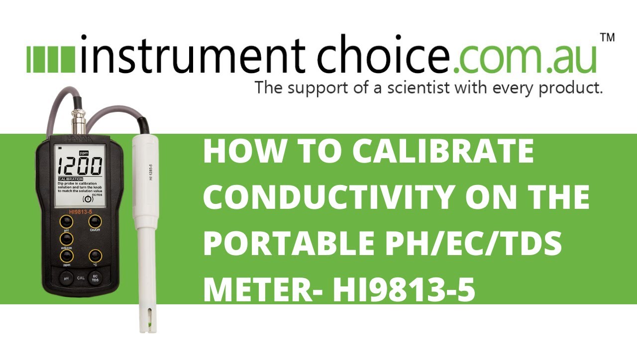 How to Calibrate Conductivity on the Portable pH/EC/TDS Meter - HI9813-5