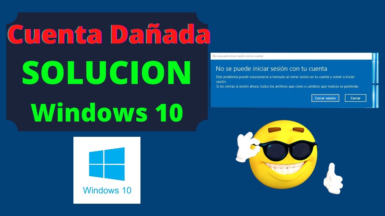 Como solucionar error de cuenta dañada Windows 10 (No se puede iniciar sesión en tu cuenta) 2021