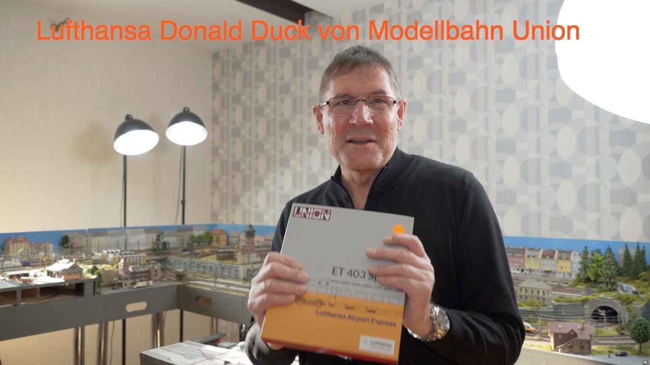 Der Donald Duck als Lufthansa Airport Express ET 403 von Modellbahn Union in Spur N - Quak, quak !