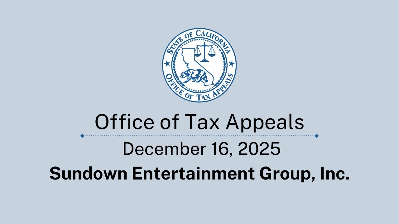 Office of Tax Appeals December 16, 2025