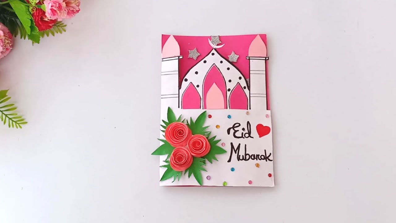 How to make handmade Eid card / Handmade greetings card for Eid