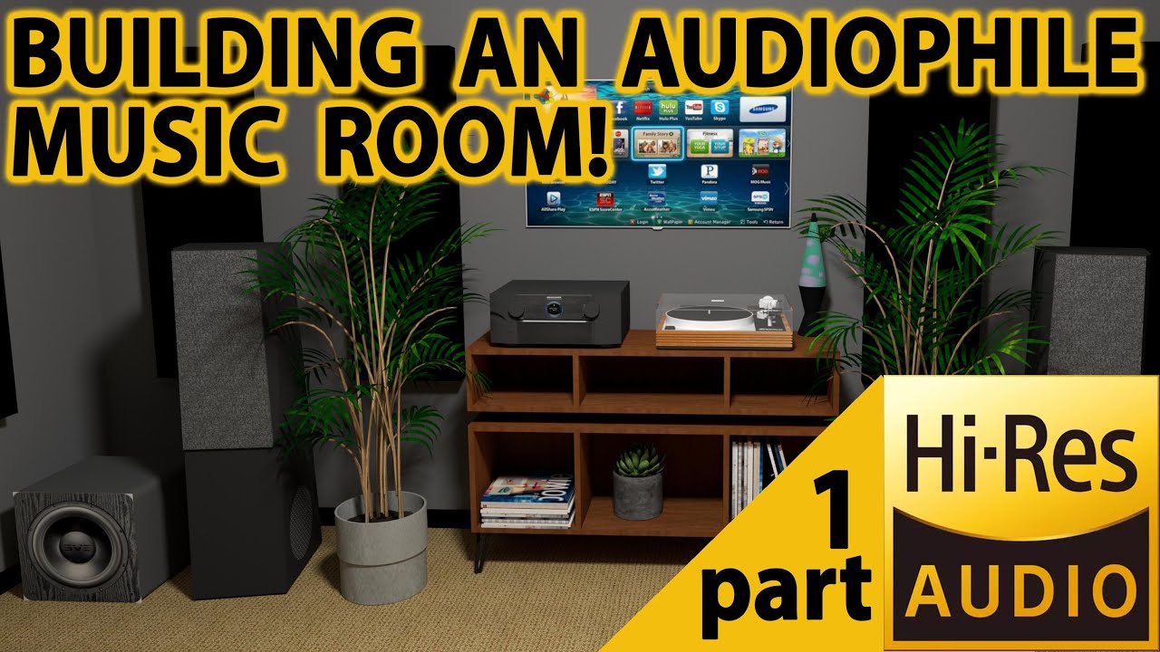 Audiophile 2.0 Channel Music Room! Part 1 of my video series. [From scratch design to completion]