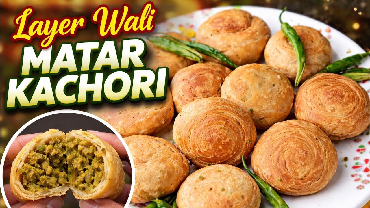 100% खस्ता लेयर वाली मटर कचौरी | परफेक्ट लेयर सीक्रेट | Crispy Outside, Soft Inside