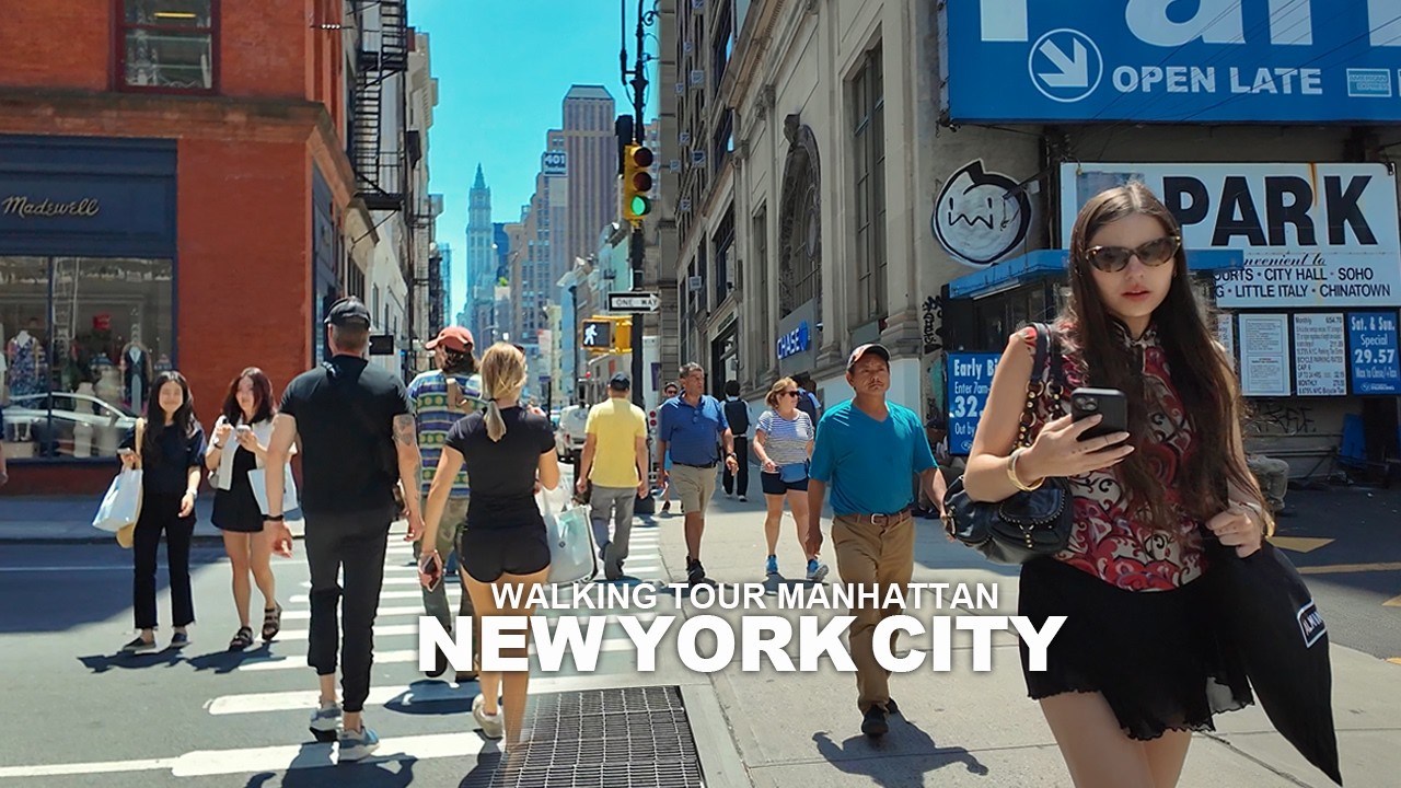 NEW YORK CITY WALKING TOUR MANHATTAN SoHo, Nolita, Broadway, Lafayette Street, Lexington Avenue, 4K