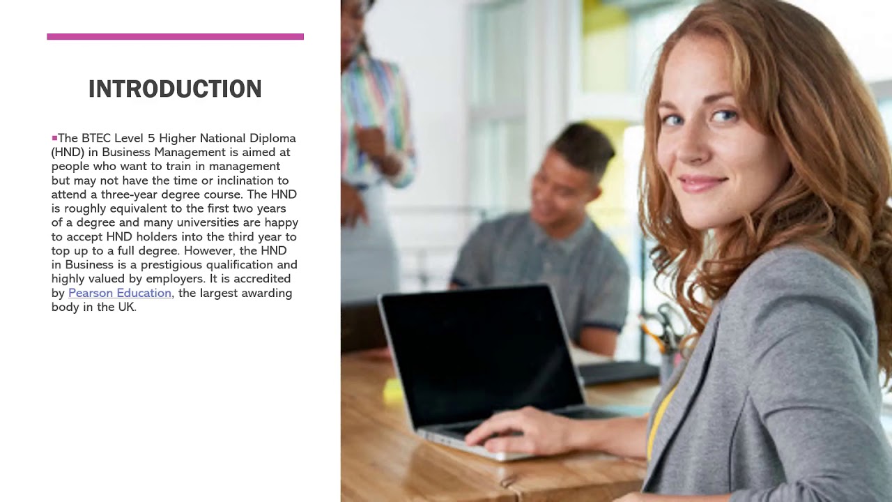 hnd business management distance learning