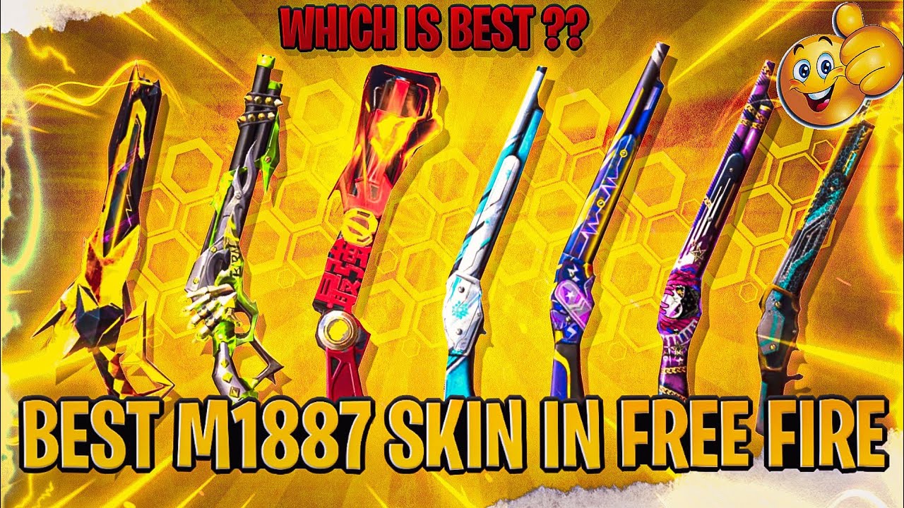 BEST M1887 SKIN IN FREE FIRE || TOP 6 BEST M1887 SKIN FREE FIRE || WHICH IS BEST M1887 SKIN ???