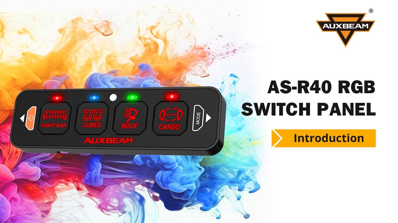 NEW! Auxbeam&reg; AS-R40 RGB Switch Panel With 3 Mode