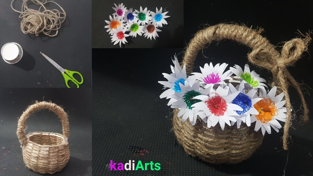 Disposable Paper Cup Basket | Paper Cup Craft | Disposable Cup craft | Best out of waste | kadiArts