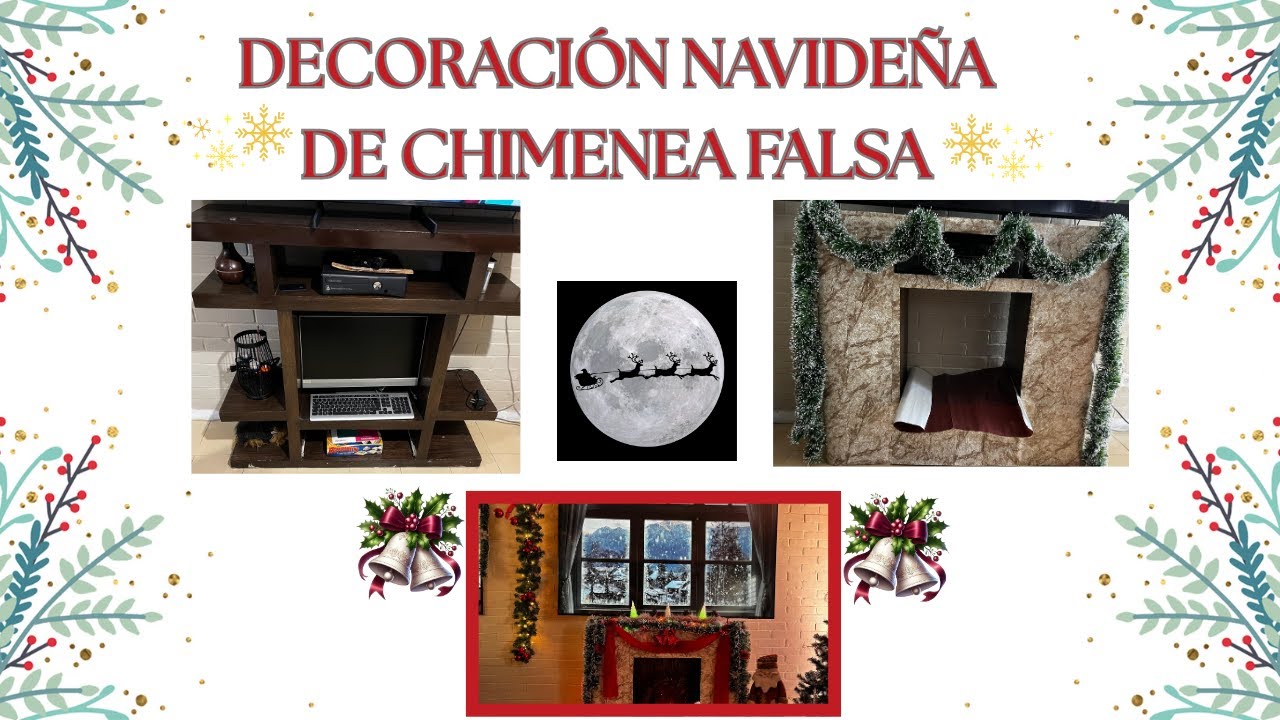 DECORACION NAVIDEÑA DE CHIMENEA FALSA