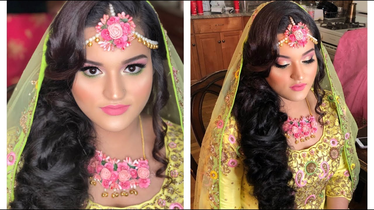 Real bride l Henna/mehndi/haldi bridal makeup l Indian/Pakistani/Bangladeshi bridal makeup l 2019