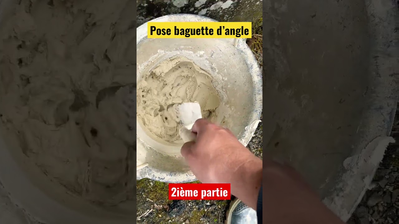 Comment poser une baguette d&rsquo;angle avant un enduit monocouche #renovation #enduit #btp #artisan