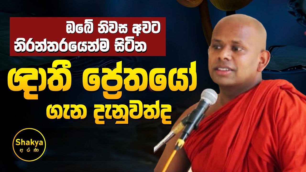 ඔබේ නිවස අවට නිරන්තරයෙන්ම සිටින ඥාති ප්‍රේතයෝ | ven. Welimada Saddaseela thero |@shakyaarana