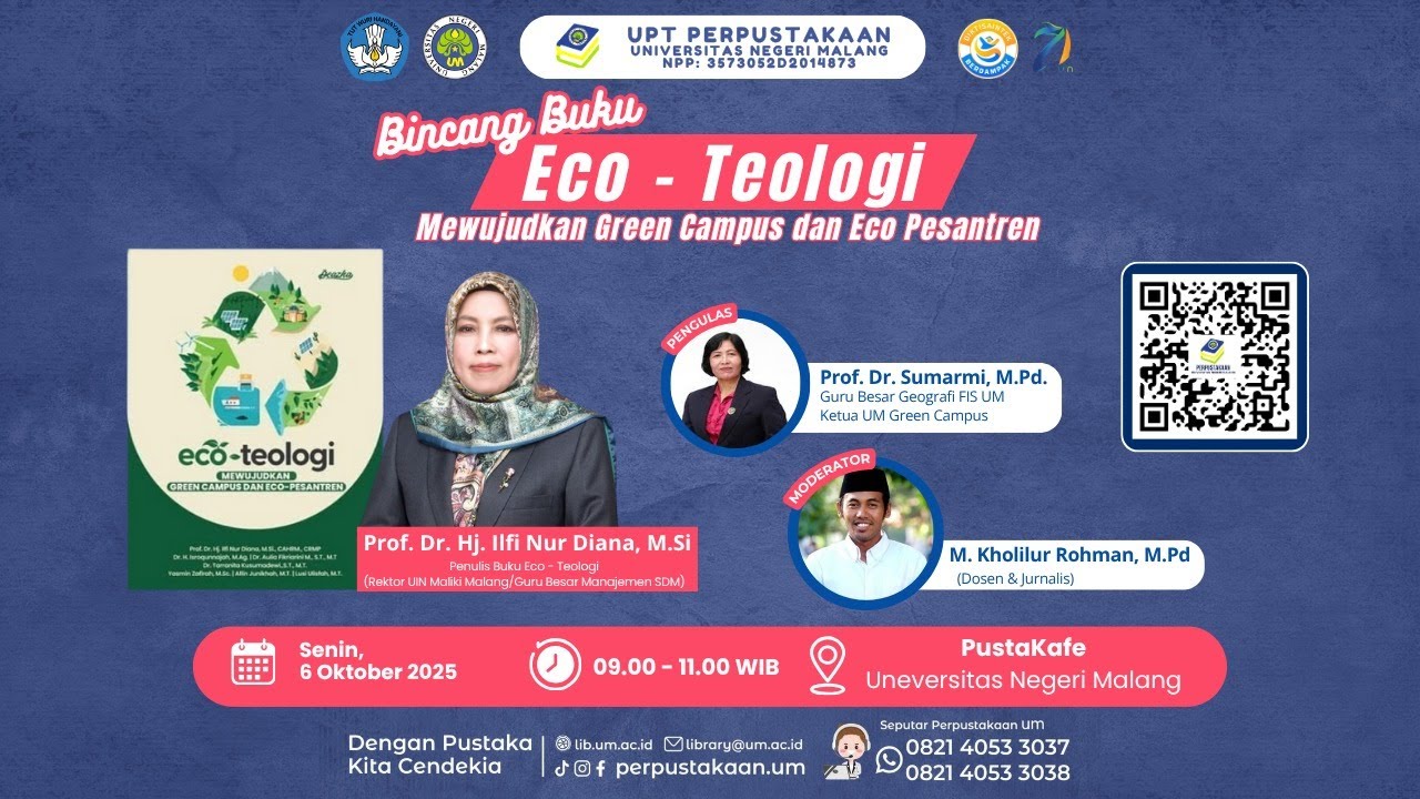🔴[LIVE] Bincang “Eco-Teologi” bersama Prof. Dr. Hj. Ilfi Nur Diana, M.Si (Rektor UIN Maliki Malang)