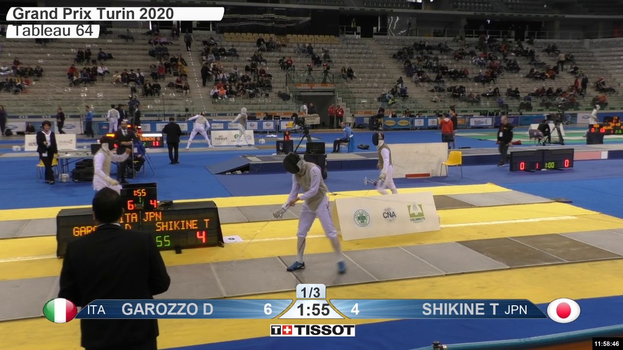 2020 134 T64 16 M F Individual Turin ITA GP YELLOW SHIKINE JPN vs GAROZZO ITA