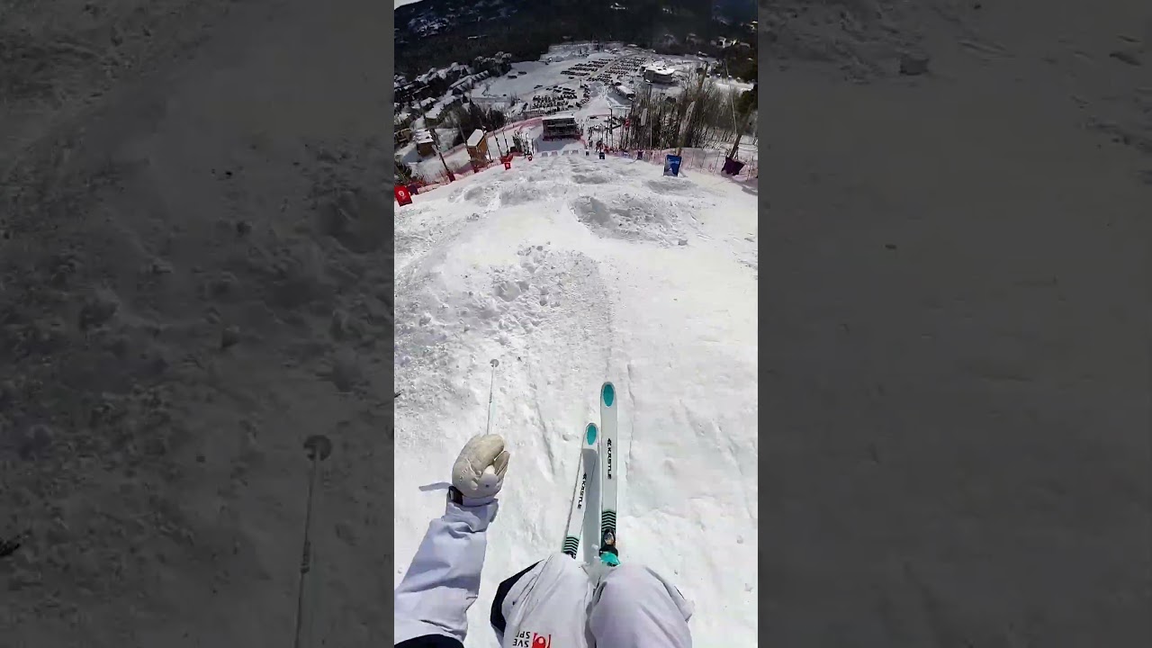 GoPro | World Cup Mogul Skier's POV 🎬 Rasmus Stegfeldt #Shorts #Skiing