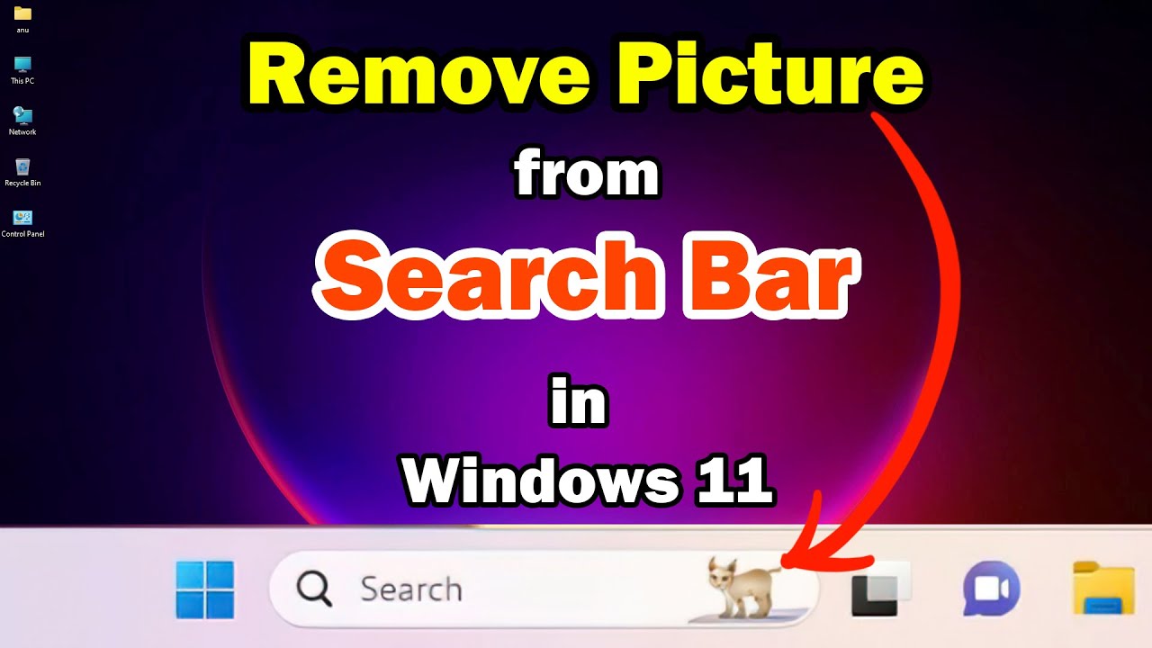How to Remove Picture from Search Bar in Windows 11
