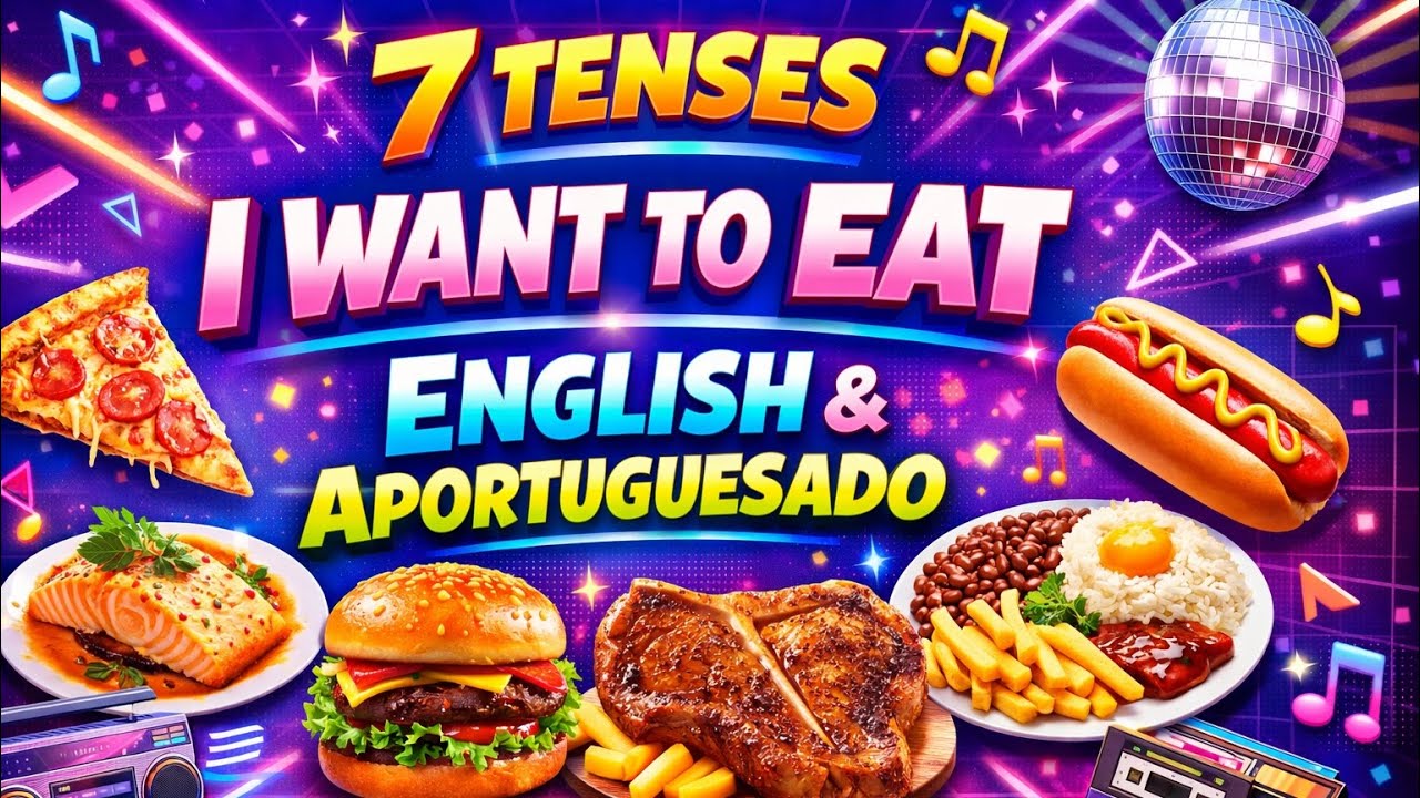 Inglês com Música: I Want to Eat em 7 Tempos Verbais