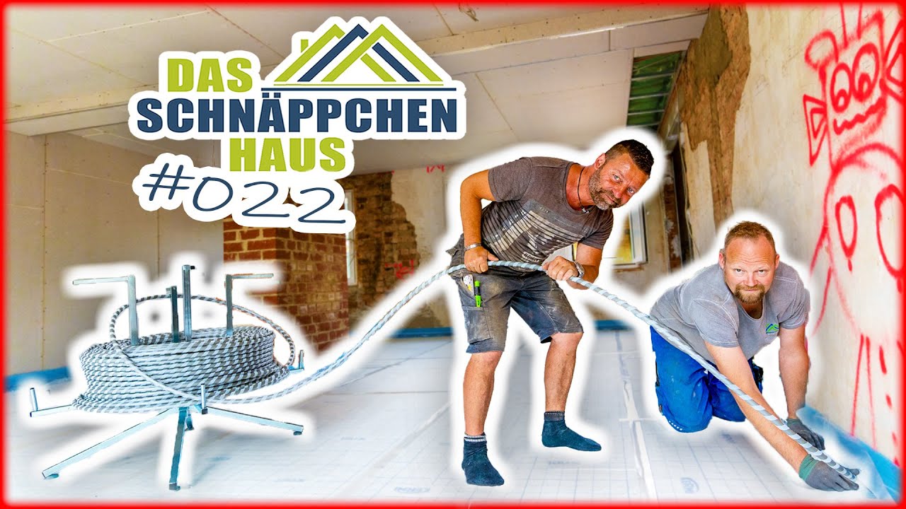 Fußbodenaufbau & Fußbodenheizung verlegen! | SCHNÄPPCHENHAUS #022 | Home Build Solution