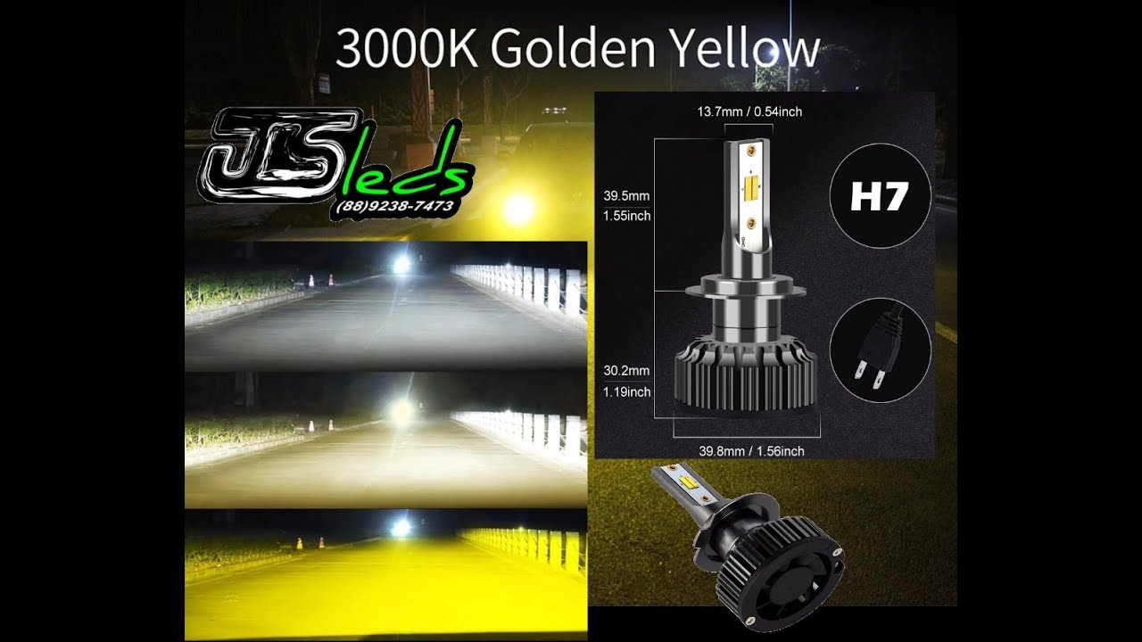 Ultra led 3 cores H7 de 14000 Lúmens (Multicor),