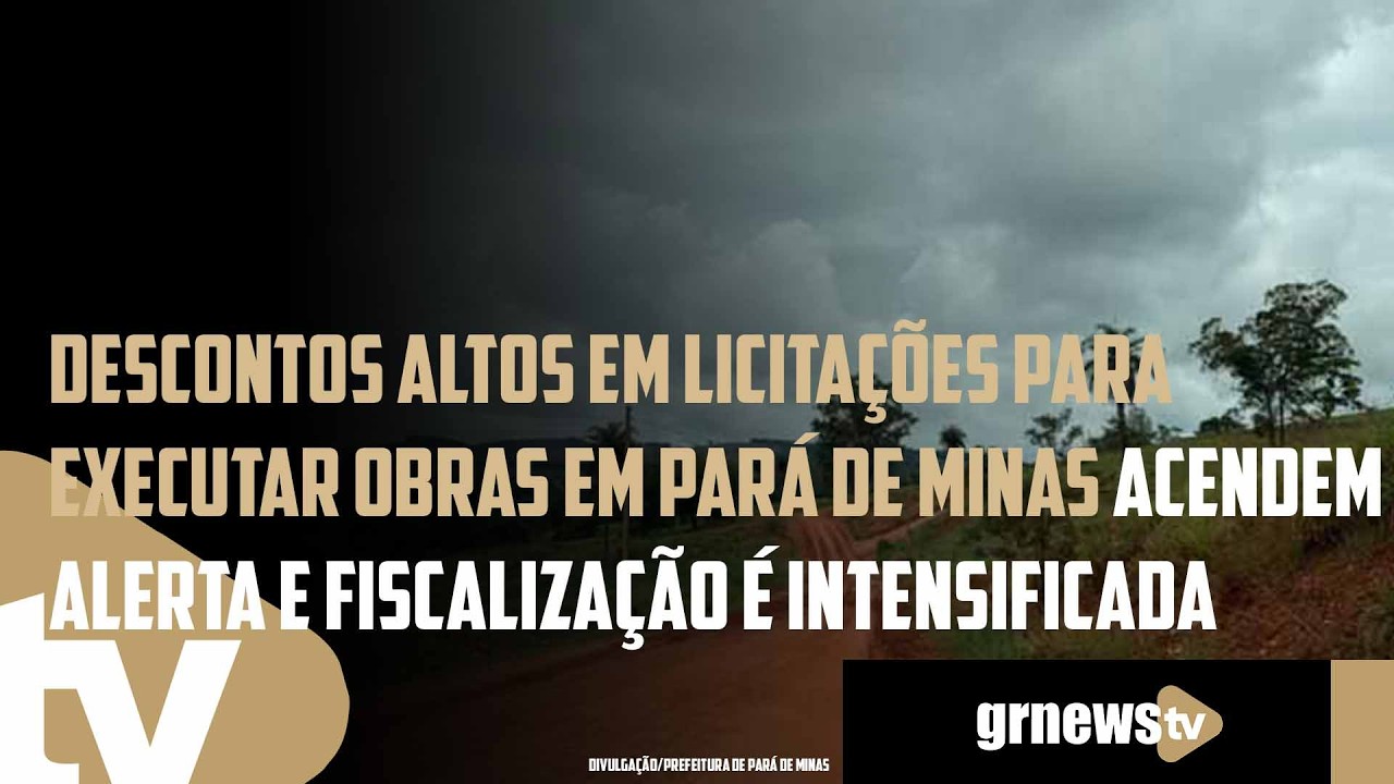 High discounts for carrying out construction projects in Par&aacute; de Minas raise alarm and inspection...