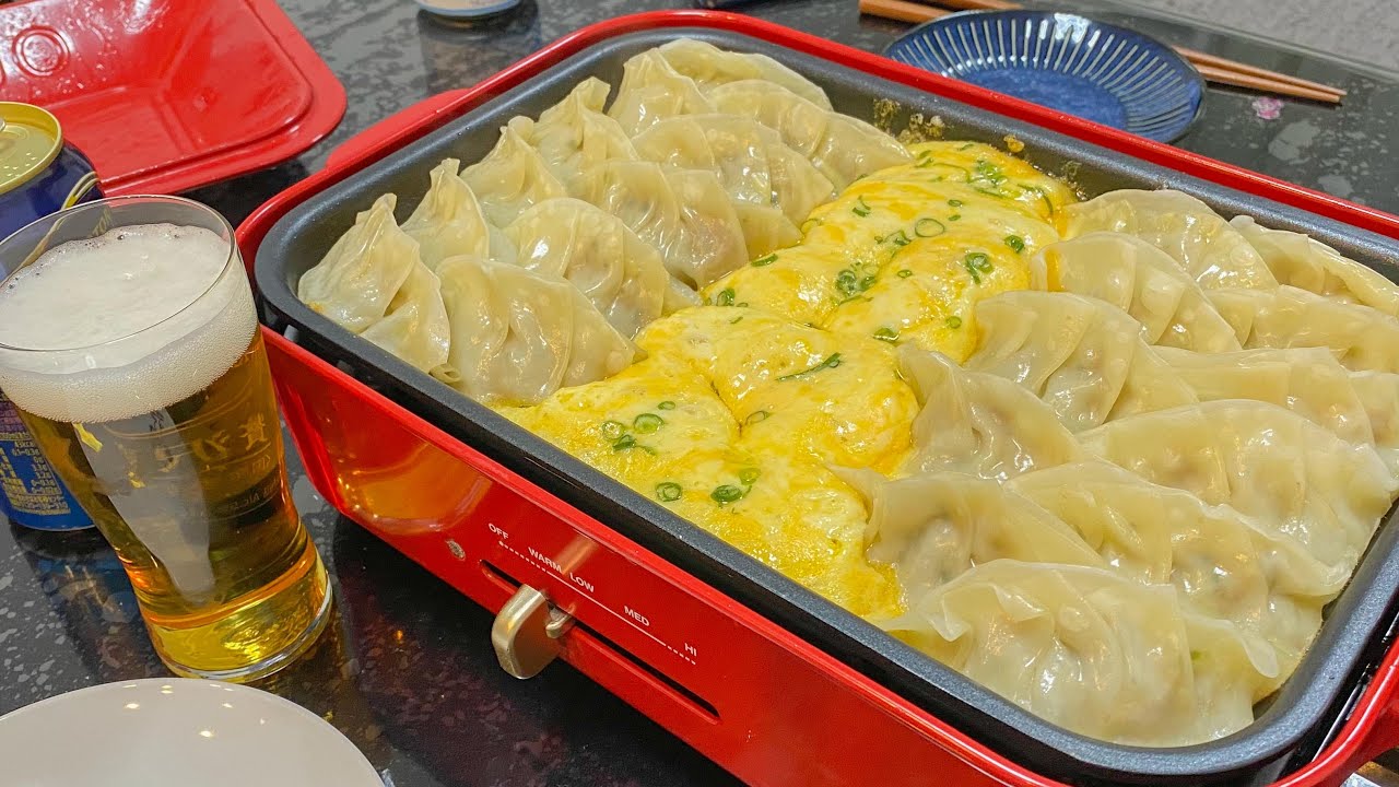 娘たちを寝かし付けた後に妻と食べる晩酌【チーズ餃子】
