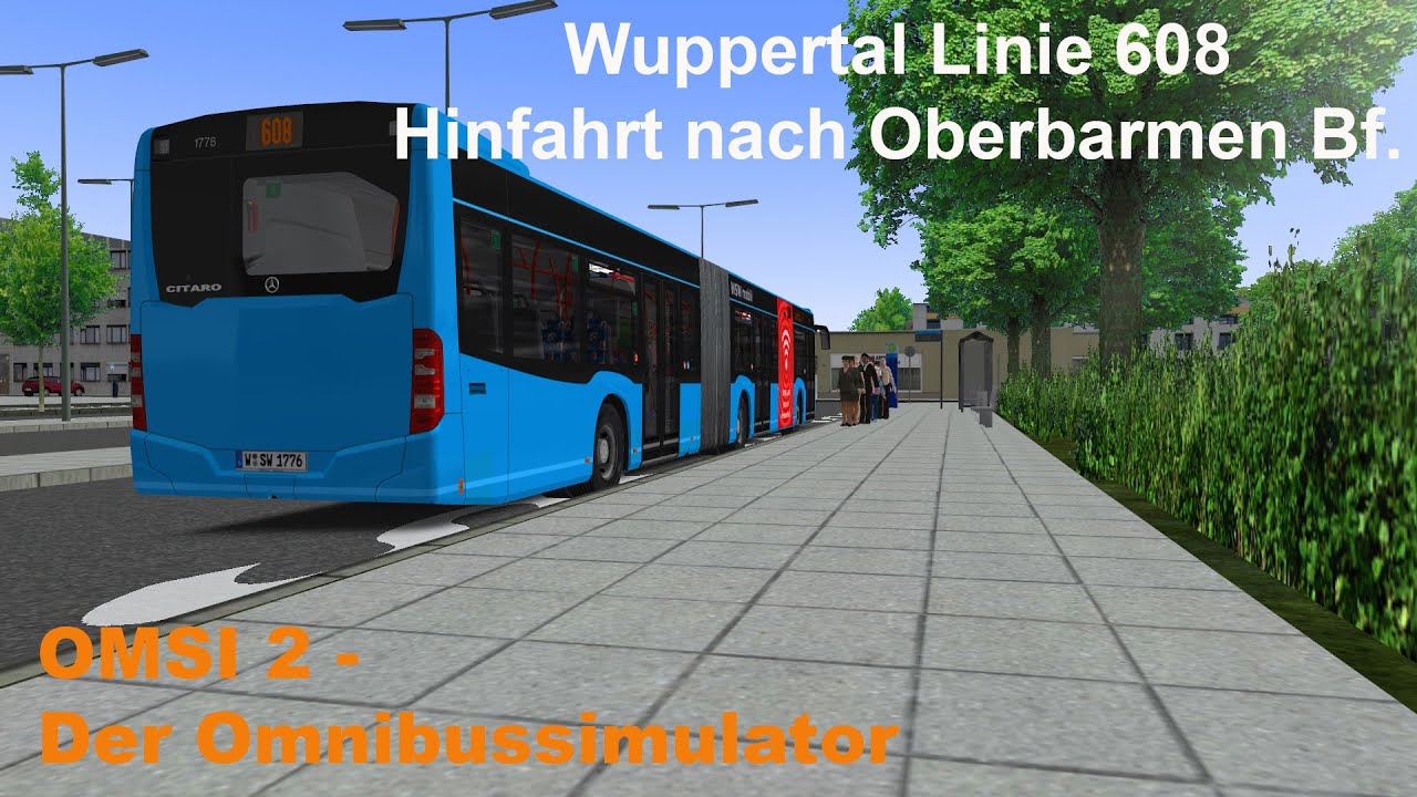 Omsi 2 Wuppertal Linie 608 Hinfahrt nach Oberbarmen Bf. MB C2G