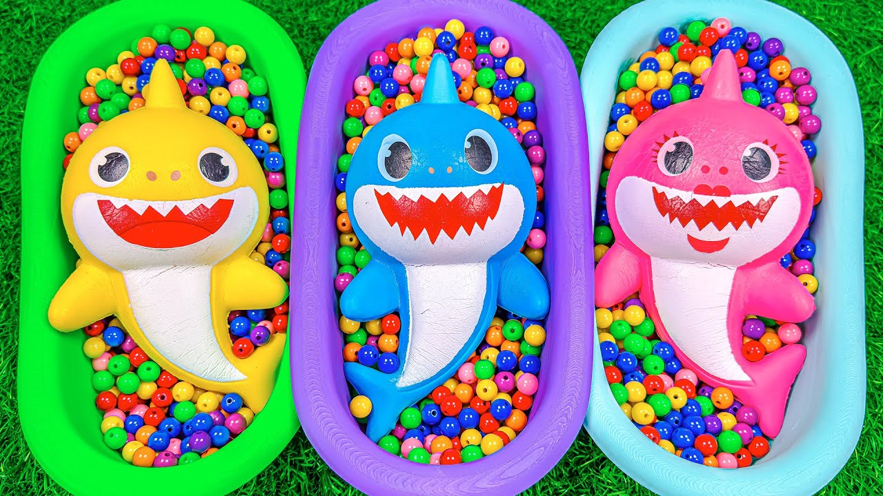 Full of 3 Rainbow BathTubs Candy with M&M's & Magic Slime Cutting Video