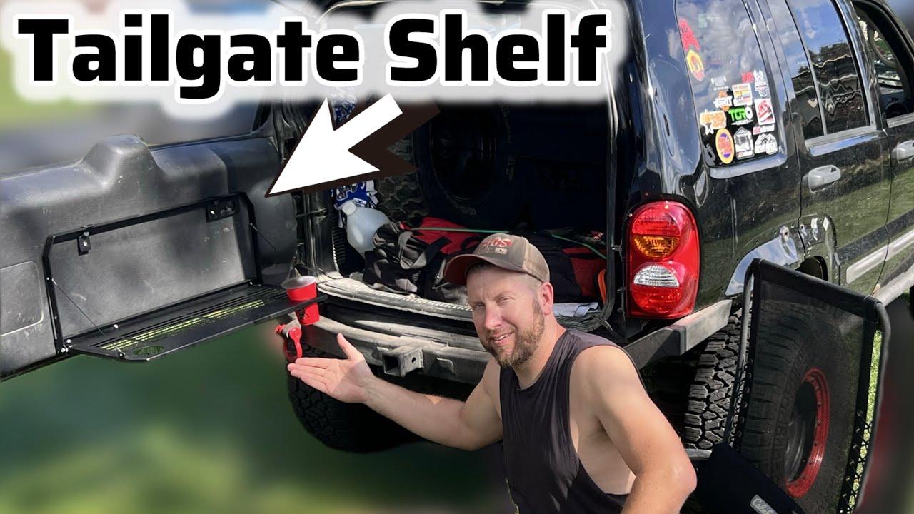 Установка столика на заднюю дверь Jeep Liberty KJ
