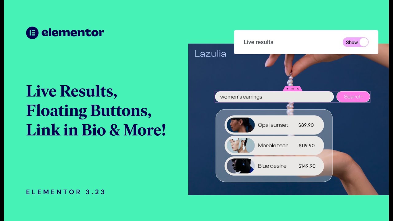 Introducing Elementor 3.23: Live Results, Floating Buttons, Link in Bio & More!