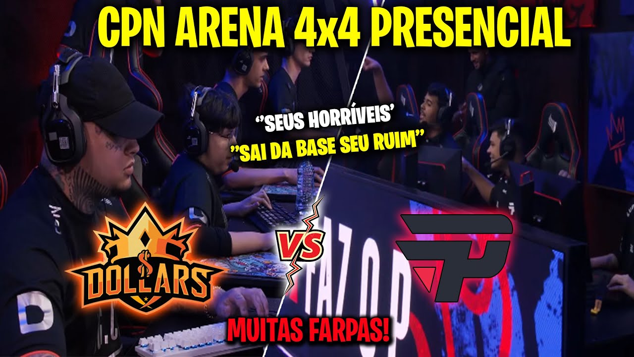 CPN ARENA - DOLLARS vs FAZ O P 4x4 PRESENCIAL MUITAS FARPAS! PDA DESTRUIU! GREGHI FARPOU! CLIPS FF