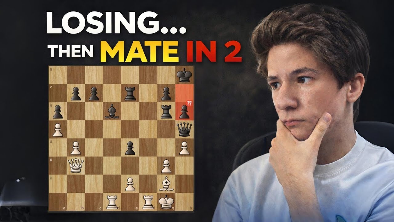LOSING THE WHOLE GAME… THEN MATE IN 2 ♟️ (Chess Lesson)