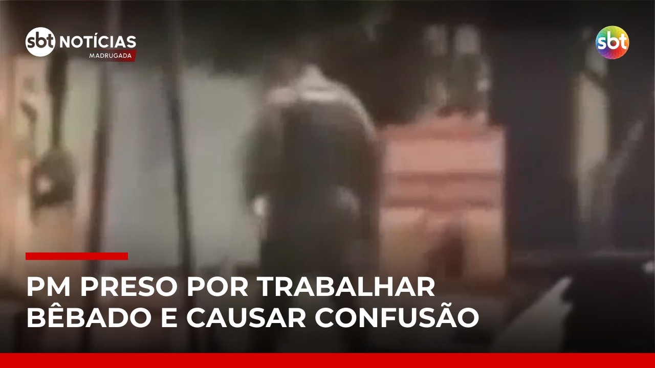 PM é preso após trabalhar embriagado e causar confusão em praça de Fortaleza | #SBTNotícias