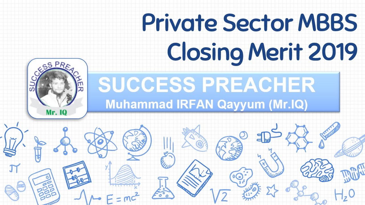 Private Sector MBBS Closing Merit 2019, MDCAT 2019