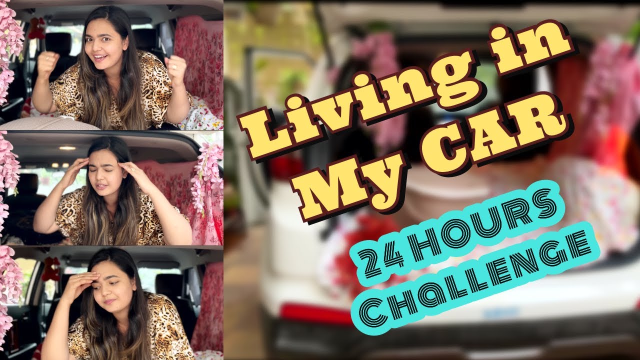 Living in My CAR For 24 Hours Challenge | This is what Happened 😱| Marina’s World