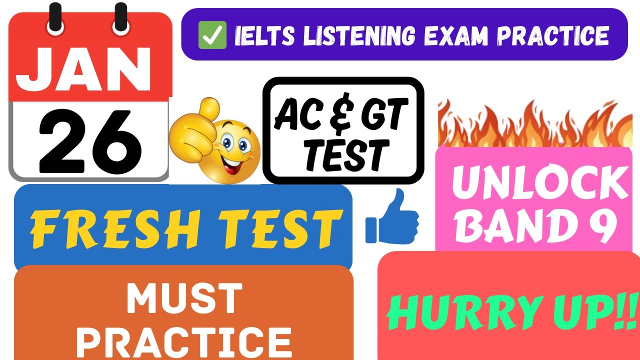 IELTS LISTENING PRACTICE TEST 2026 WITH ANSWERS | 26.01.2026