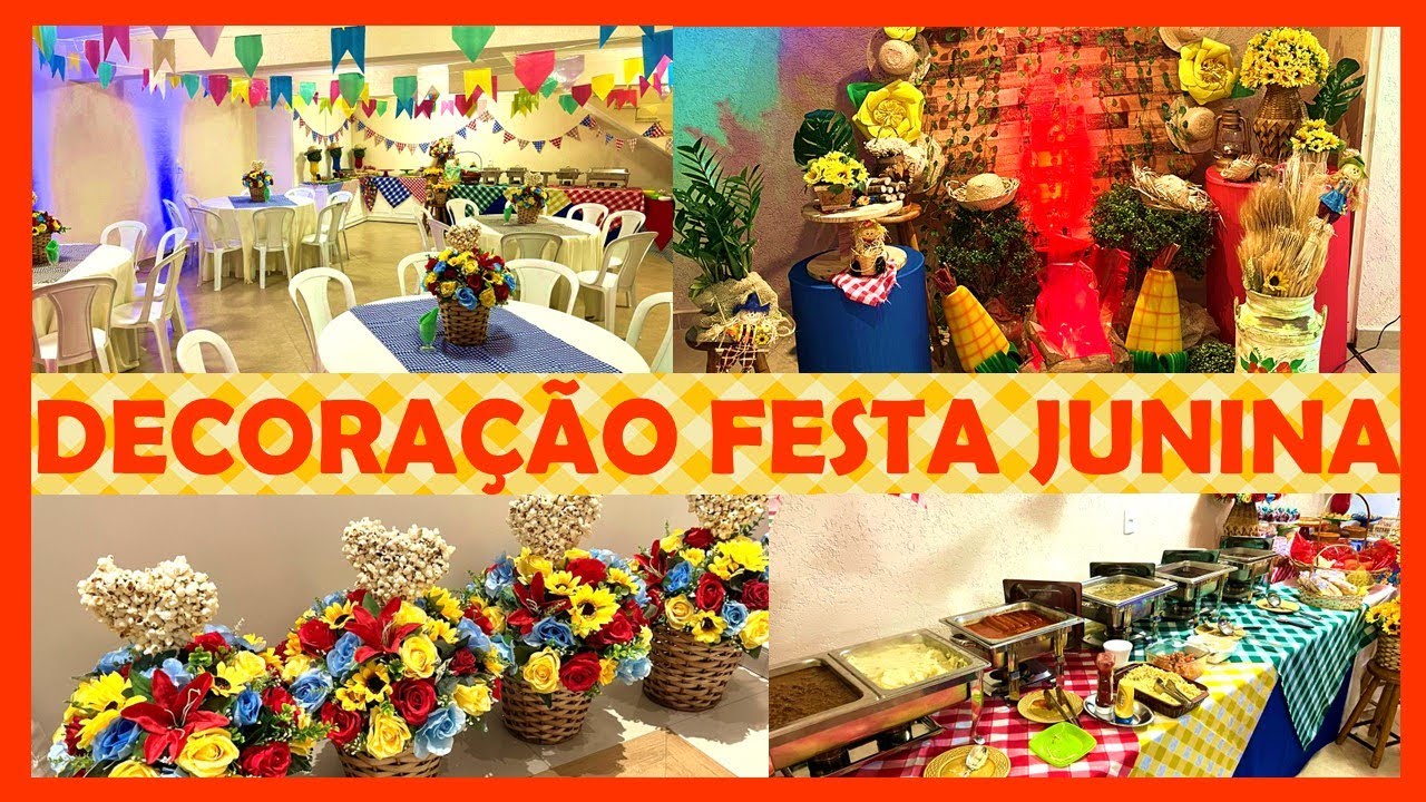 DECORAÇÃO FESTA JUNINA EM CASA  - FAÇA VOCE MESMO.  DICAS E IDEIAS