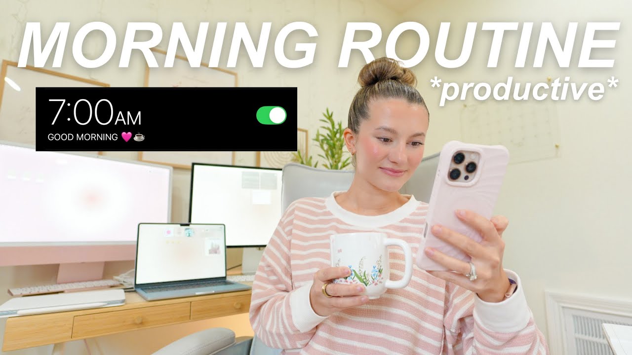 7AM PRODUCTIVE MORNING ROUTINE ☕️ self-employed + working from home!