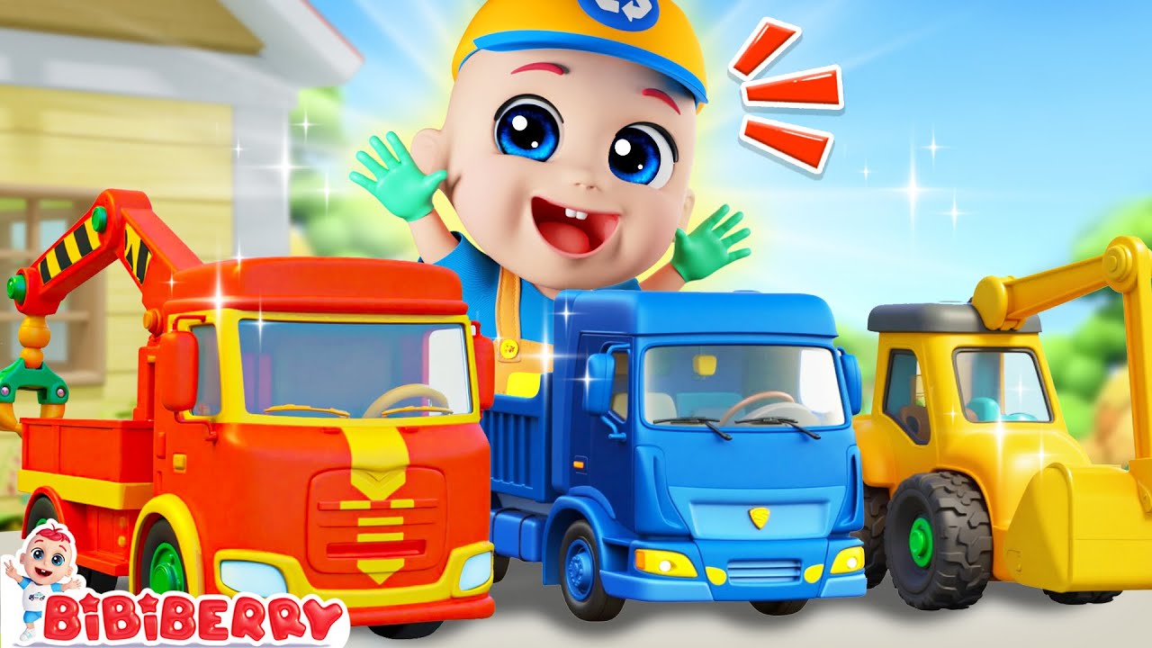 SECRET Mission of Construction Car Team 🚑 Job and Occupation 💥 Kids Songs | Bibiberry Nursery Rhymes