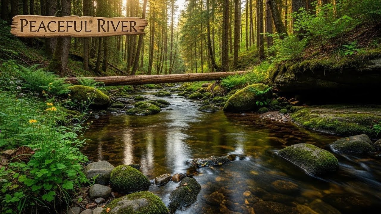 River Flow Through Forest 🌲🌊 Peaceful Soundscape for Sleep and Inner Peace #2762