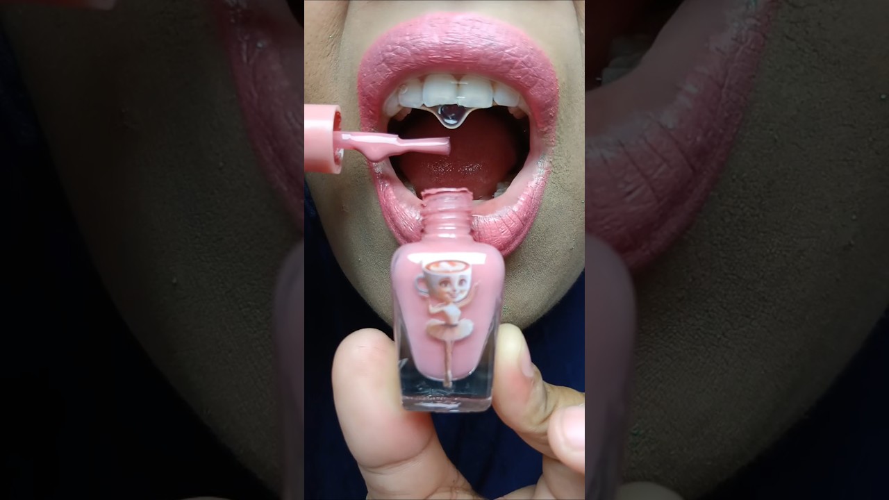 ASMR Anomaly | Ballerina Cappuccina Nail Polish Pink Cream Into Liquid Candy! #short #shorts 1158