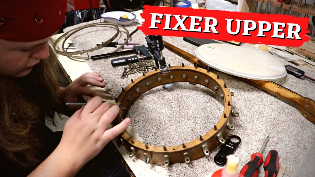 569 RSW This Fixer Upper Found A New Home - 1920's Washburn Banjo Repair