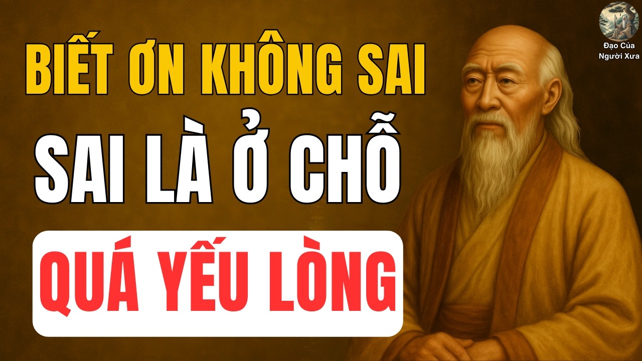 CỔ NHÂN DẠY: Đừng Để Lòng Biết Ơn Trở Thành Điểm Yếu
