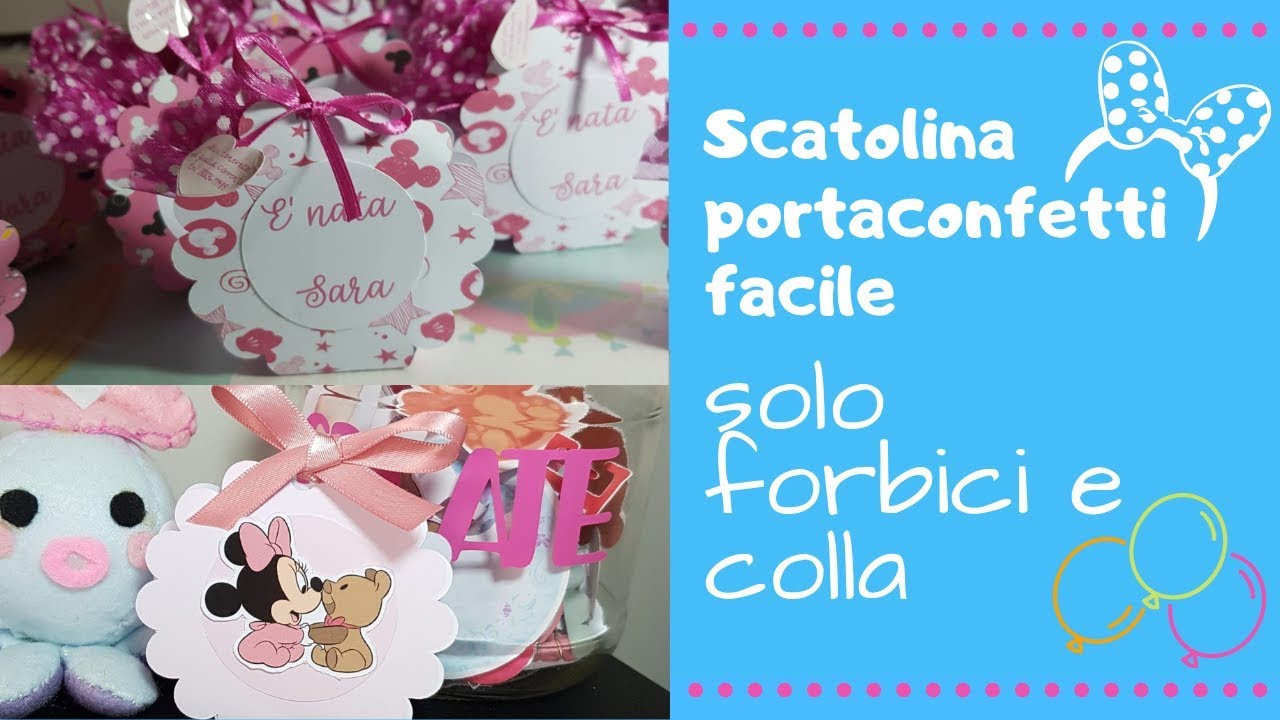 Tutorial- scatolina portaconfetti fai da te facile e originale! SOLO FORBICI E COLLA!