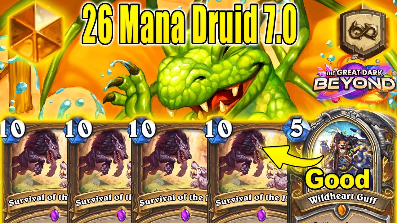 26 Mana Druid 9.0 Deck Is So Powerful To Play All Day Long At The Great Dark Beyond | Hearthstone