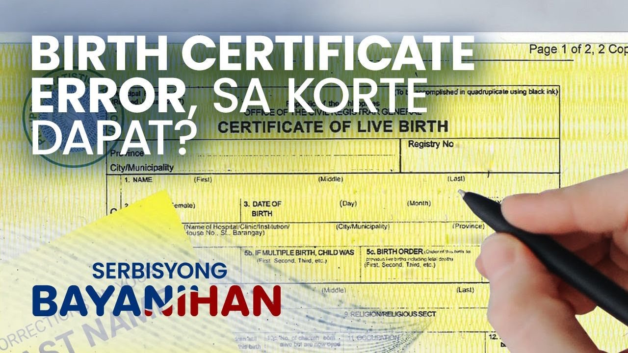 Administrative at judicial correction sa birth certificate