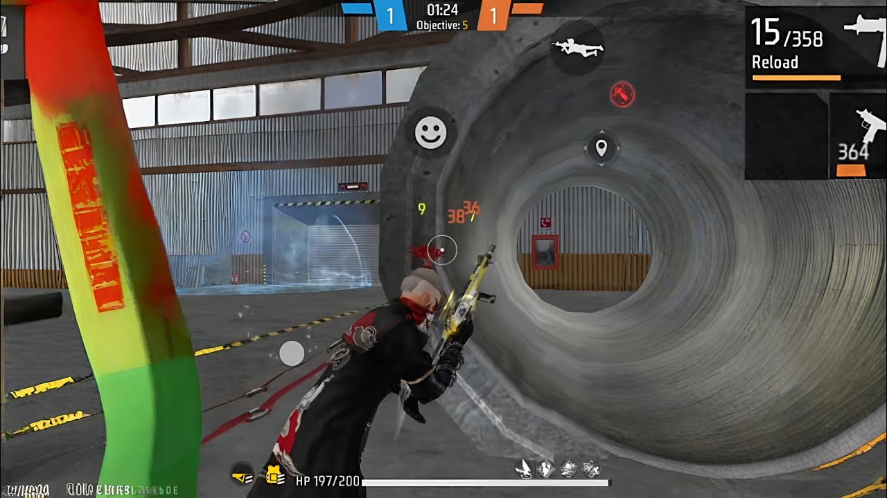 Free fire gameplay 😅 Enemy quite the match# 1/4🤡