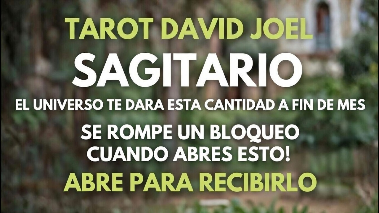 SAGITARIO, EL UNIVERSO TE DARA ESTA CANTIDAD A FIN DE MES, CUANDO ABRAS ESTO ROMPERAS EL BLOQUEO
