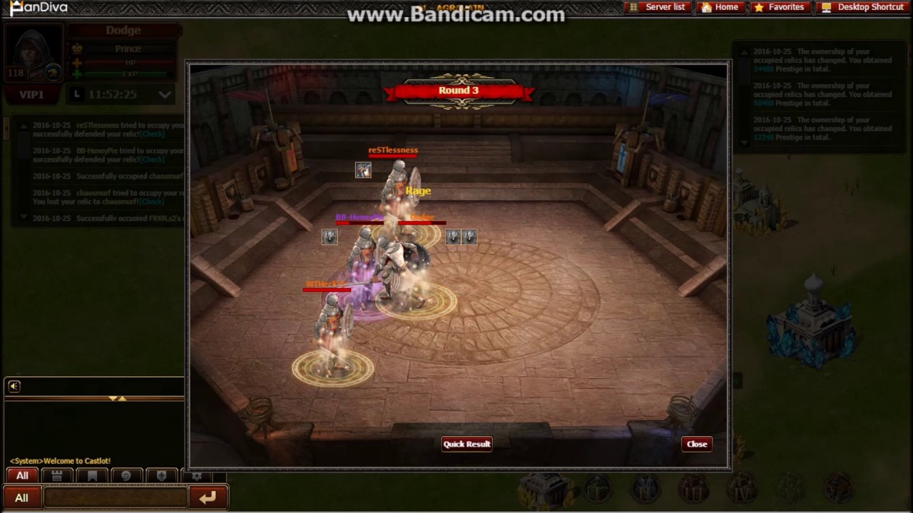 Castlot Pandiva - Relics war - reSTlessness, BB-HoneyPie and WTHeckidc vs. Dodge